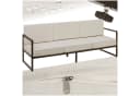 tectake Garten-Loungesofa 3-Sitzer Beige/Braun Pulverbeschichtetes Stahlgestell Bild 3