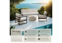 TECTAKE Garten-Loungeset 3-tlg. Beige/Braun Polyester Stahl Bild 2