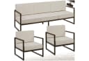 TECTAKE Garten-Loungeset 3-tlg. Beige/Braun Polyester Stahl Bild 3