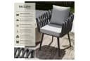 TECTAKE Gartenstuhl Balkonstuhl Rope-Design Grau 2er Set Bild 2