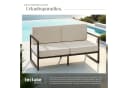 tectake Garten-Loungesofa 2-Sitzer Pulverbeschichtetes Stahlgestell Bild 5