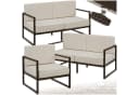tectake® Garten-Loungeset 5-tlg. mit 14 cm Polstern Bild 3