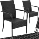 tectake Rattanstuhl Girona Set 2 Stk. Stapelbar Gartenstuhl Bild 1