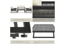 tectake Gartenlounge-Set 4-tlg. Grau Rope-Design Aluminium Bild 5
