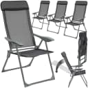 tectake 4er Set Gartenstuhl Klappbar Aluminium Textilene Anthrazit Bild 1