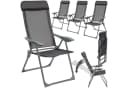 tectake 4er Set Gartenstuhl Klappbar Aluminium Textilene Anthrazit Bild 3