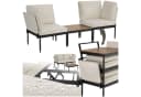 tectake Gartenlounge-Set 3-tlg. Aluminium Grau mit verstellbarer Lehne Bild 3