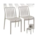 TECTAKE Gartenstuhl Alcudia Taupe Stapelbar Wetterfest Bild 1