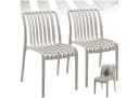 TECTAKE Gartenstuhl Alcudia Taupe Stapelbar Wetterfest Bild 3