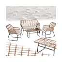 TECTAKE Rattanlounge Molfetta XL 4-tlg. Sitzgruppe Beige mit Glasplatte Bild 1