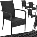 tectake Rattanstuhl Girona Set 4 Stk Stapelbar Stahl Polyethylen Bild 1