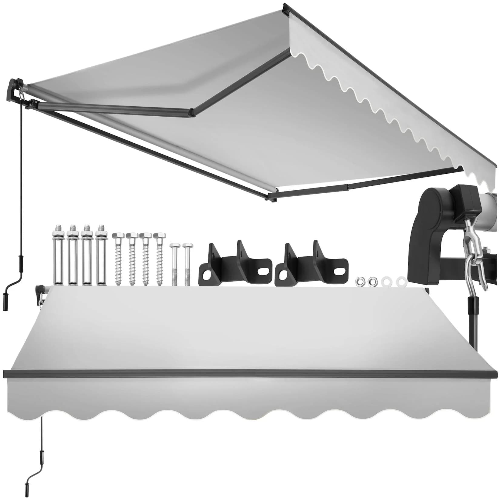 tectake Gelenkarmmarkise Ornella mit Wandhalterung