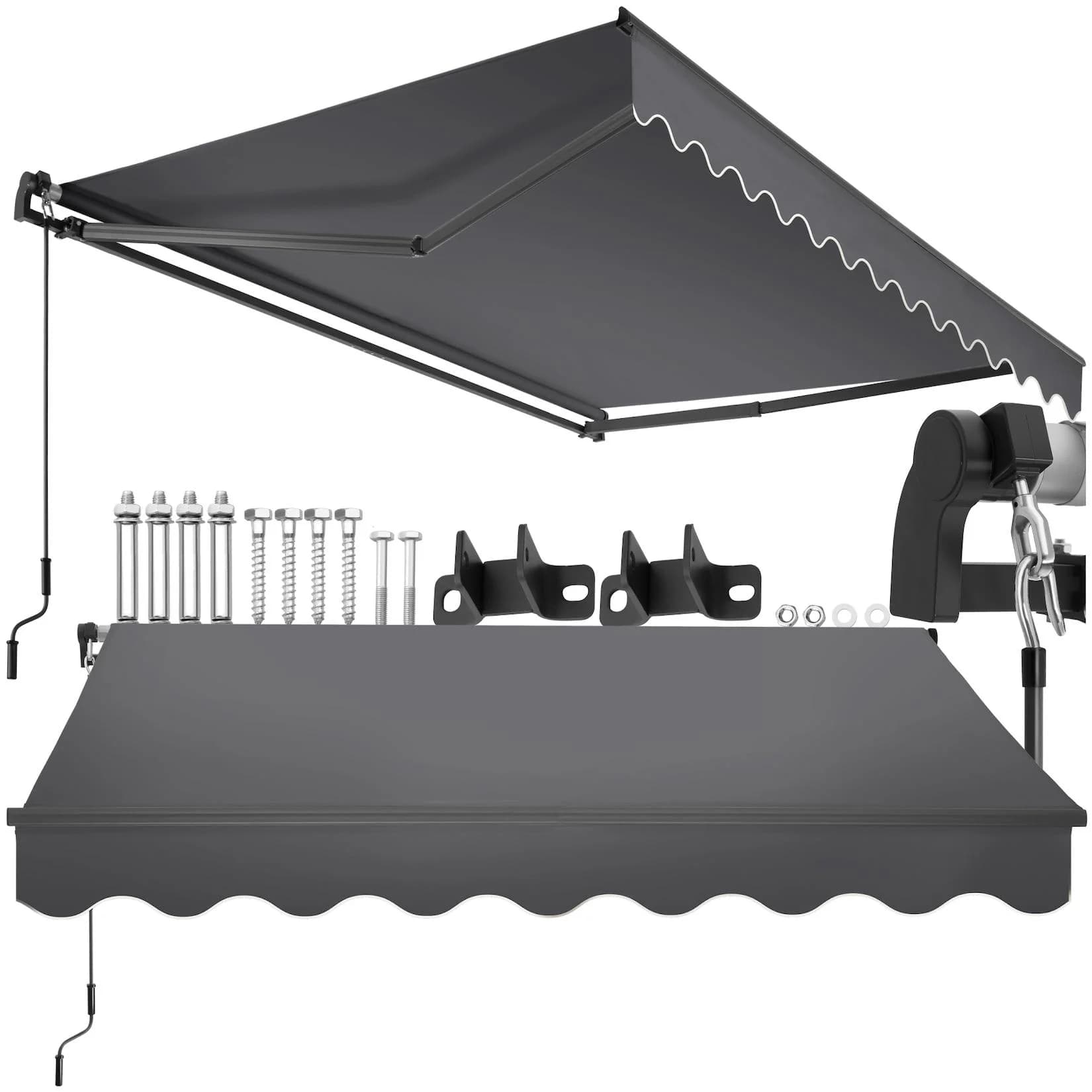tectake Gelenkarmmarkise Ornella mit Wandhalterung