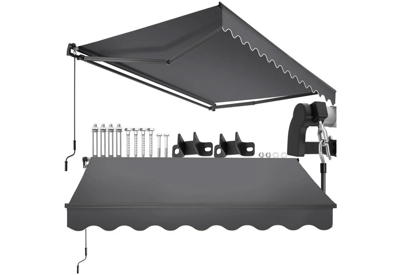 tectake Gelenkarmmarkise Ornella mit Wandhalterung - Bild 3