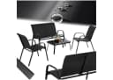 tectake Gartenlounge-Set Nora 4-tlg. Schwarz Stahl Textilene Bild 3