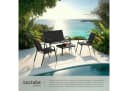 tectake Gartenlounge-Set Nora 4-tlg. Schwarz Stahl Textilene Bild 5