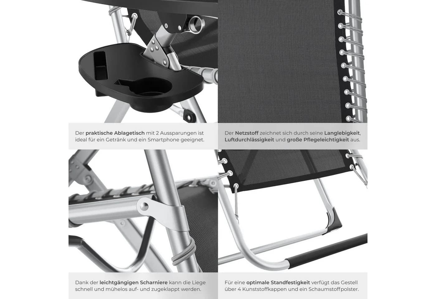 TecTake Sonnenliege Klappbar Flexible Rückenlehne - Bild 5