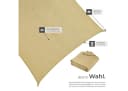 tectake® Sonnensegel Sunny HDPE 185 g/m² 87 % UV-Schutz Bild 5