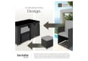 tectake Sitzgruppe Rattan 5-tlg. Schwarz/Grau mit Kissen Bild 4