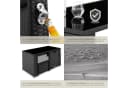 tectake Sitzgruppe Rattan 5-tlg. Schwarz/Grau mit Kissen Bild 5
