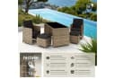 tectake Sitzgruppe Rattan 5-tlg. Natur/Schwarz Poly Rattan Bild 1