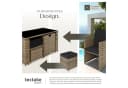 tectake Sitzgruppe Rattan 5-tlg. Natur/Schwarz Poly Rattan Bild 4