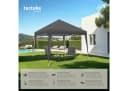 TECTAKE Pavillon Linosa Grau Faltbar Wasserabweisend Bild 1