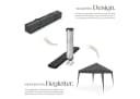 TECTAKE Pavillon Linosa Grau Faltbar Wasserabweisend Bild 4