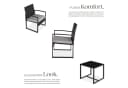 tectake Sitzgruppe Rattan 3-tlg. Schwarz/Grau mit Glasplatte Bild 4