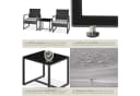 tectake Sitzgruppe Rattan 3-tlg. Schwarz/Grau mit Glasplatte Bild 5