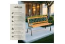 tectake Gartenbank Marina 2-Sitzer Holz Gusseisen Bild 1