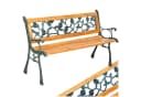 tectake Gartenbank Marina 2-Sitzer Holz Gusseisen Bild 2