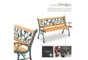 tectake Gartenbank Marina 2-Sitzer Holz Gusseisen Bild 4