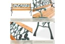 tectake Gartenbank Marina 2-Sitzer Holz Gusseisen Bild 5