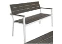 TECTAKE Gartenbank Line 2-Sitzer Grau/Weiß Aluminiumrahmen Bild 2