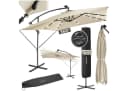 TECTAKE Ampelschirm Sunna Beige mit Solar-LED & Winddach Bild 2