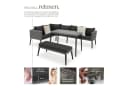 TECTAKE Loungeset Pula 3-tlg. Grau Aluminium Rattan mit Glasplatte Bild 3