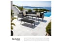 TECTAKE Loungeset Pula 3-tlg. Grau Aluminium Rattan mit Glasplatte Bild 4
