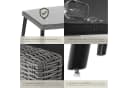 TECTAKE Loungeset Pula 3-tlg. Grau Aluminium Rattan mit Glasplatte Bild 5