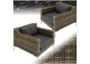 TECTAKE Loungeset Villanova 2 Sessel Aluminium Rattan grau Bild 2
