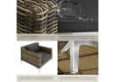 TECTAKE Loungeset Villanova 2 Sessel Aluminium Rattan grau Bild 5