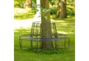 tectake Gartenbank Baumbank Antik-Stil 360° Grau Stahl Bild 1