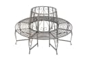 tectake Gartenbank Baumbank Antik-Stil 360° Grau Stahl Bild 2