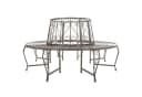 tectake Gartenbank Baumbank Antik-Stil 360° Grau Stahl Bild 3