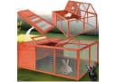 tectake Kleintierstall Hasenstall Murphy faltbar mit Dachöffnung 150x103x53cm Bild 2