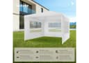 tectake Pavillon Partyzelt Barinas 3x3m Wasserdicht mit Seitenteilen Bild 1