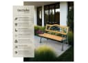 tectake Gartenbank Kathi 2-Sitzer Holz Gusseisen Bild 1