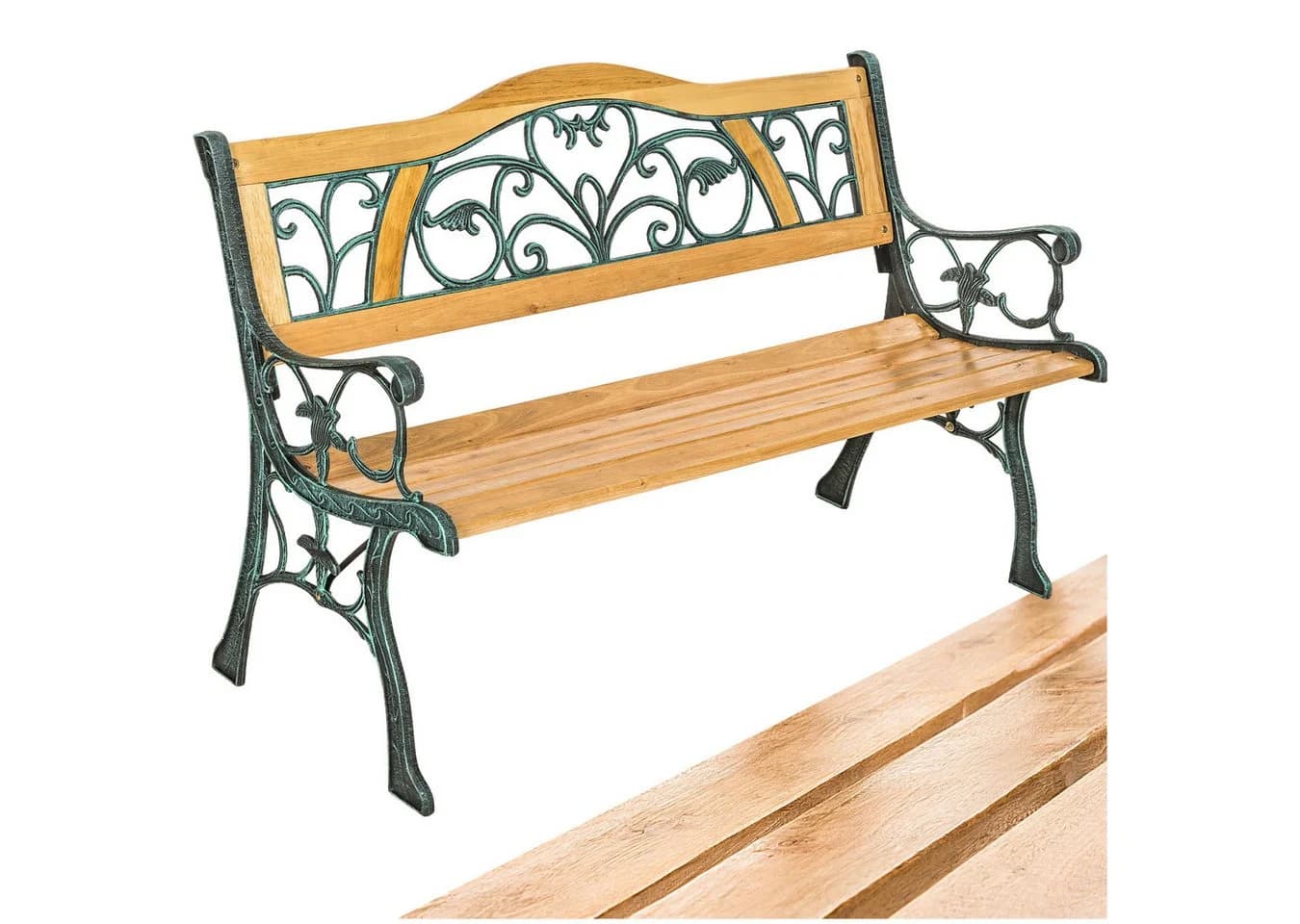 tectake Gartenbank Kathi 2-Sitzer Holz Gusseisen - Bild 2