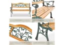 tectake Gartenbank Kathi 2-Sitzer Holz Gusseisen Bild 5