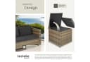tectake Loungeset Rattan Lounge 5-tlg. Robustes Gestell Bild 4